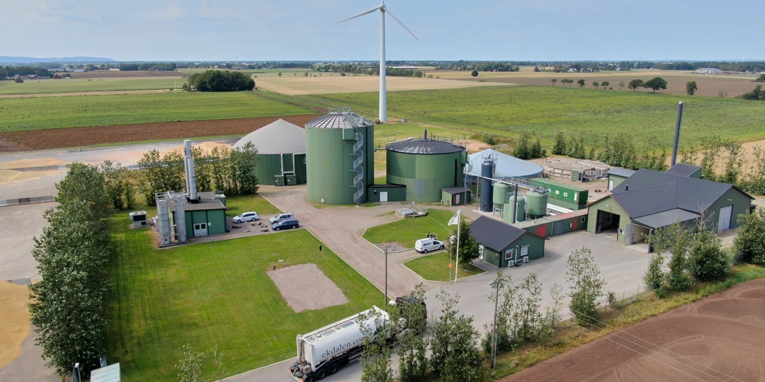 Södra Hallands Krafts Biogasanläggning i Hov.